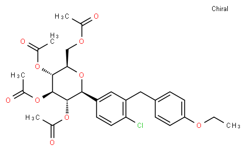 (2R,3R,4R,5S,6S)-2-(乙酰氧基甲基)-6-(4-氯-3-(4-乙氧基芐基)苯基)四氫-2H-吡喃-3,4,5-三yl 三乙酸酯