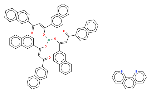 Tris(dinaphthoylmethane) mono(phenathroline)europium (III)