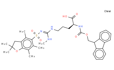 (2S)-2-(9H-fluoren-9-ylmethoxycarbonylamino)-5-[[N\'-methyl-N-[(2,2,4,6,7-pentamethyl-3H-1-benzofuran-5-yl)sulfonyl]carbamimidoyl]amino]pentanoic acid