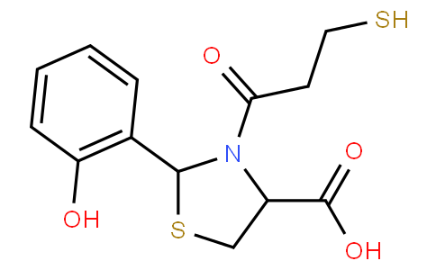 2-(2-hydroxyphenyl)-3-(3-sulfanylpropanoyl)-1,3-thiazolidine-4-carboxylic acid