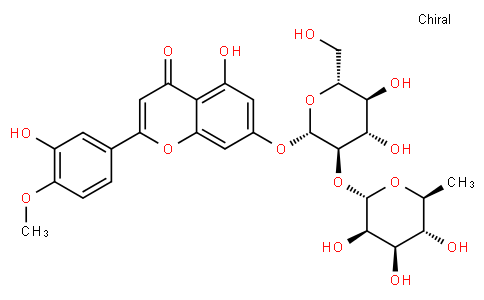 7-[(2S,3R,4S,5S,6R)-4,5-dihydroxy-6-(hydroxymethyl)-3-[(2S,3R,4R,5R,6S)-3,4,5-trihydroxy-6-methyloxan-2-yl]oxyoxan-2-yl]oxy-5-hydroxy-2-(3-hydroxy-4-methoxyphenyl)chromen-4-one