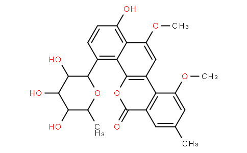 1-hydroxy-10,12-dimethoxy-8-methyl-4-(3,4,5-trihydroxy-6-methyloxan-2-yl)naphtho[1,2-c]isochromen-6-one