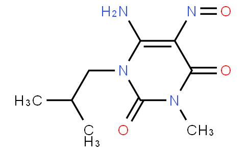 6-amino-3-methyl-1-(2-methylpropyl)-5-nitrosopyrimidine-2,4-dione
