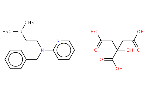 N\'-benzyl-N,N-dimethyl-N\'-pyridin-2-ylethane-1,2-diamine,2-hydroxypropane-1,2,3-tricarboxylic acid