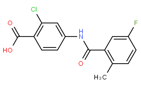 2-chloro-4-[(5-fluoro-2-methylbenzoyl)amino]benzoic acid