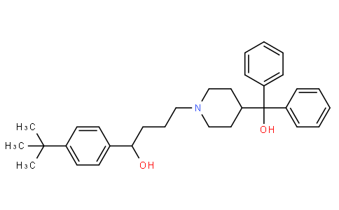 1-(4-tert-butylphenyl)-4-[4-[hydroxy(diphenyl)methyl]piperidin-1-yl]butan-1-ol