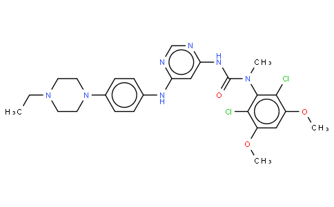3-(2,6-dichloro-3,5-dimethoxyphenyl)-1-[6-[4-(4-ethylpiperazin-1-yl)anilino]pyrimidin-4-yl]-1-methylurea
