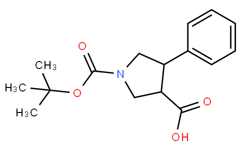 1-(叔丁氧羰基)-4-苯基吡咯烷-3-甲酸
