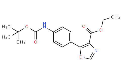 乙基 5-[(4-N-Boc-氨基)苯基]-1,3-噁唑-4-羧酸