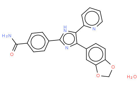 4-[4-(3,4-亞甲二氧基苯基)-5-(2-吡啶基)-1H-咪唑-2-基]-苯甲酰胺