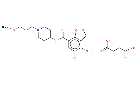 丁二酸 4-氨基-5-氯-2,3-二氫-N-[1-(3-甲氧基丙基)-4-哌啶基]-7-苯并呋喃甲酰胺