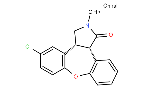 1H-Dibenz[2,3:6,7]oxepino[4,5-c]pyrrol-1-one, 5-chloro-2,3,3a,12b-tetrahydro-2-methyl-, (3aR,12bS)-rel-