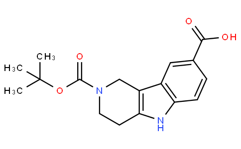 1,3,4,5-四氫-吡啶并[4,3-b]吲哚-2,8-二羧酸 2-叔丁酯