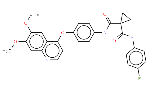 N-(4-(6,7-二甲氧基喹啉-4-基氧基)苯基)-N-(4-氟苯基)環(huán)丙烷-1,1-二羧酰胺