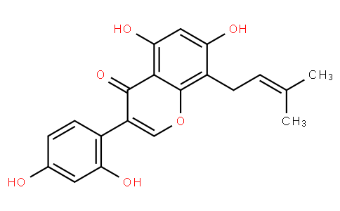 3-(2,4-dihydroxyphenyl)-5,7-dihydroxy-8-(3-methylbut-2-enyl)chromen-4-one