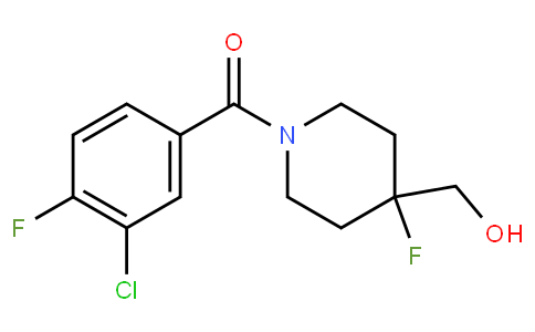 (3-chloro-4-fluorophenyl)-[4-fluoro-4-(hydroxymethyl)piperidin-1-yl]methanone