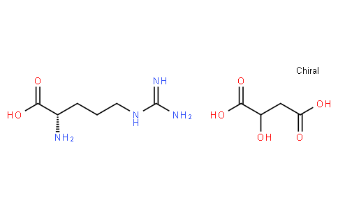 (2S)-2-amino-5-(diaminomethylideneamino)pentanoic acid,2-hydroxybutanedioic acid