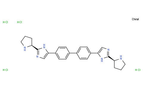 1H-Imidazole,5,5,-[1,1,-biphenyl]-4,4\'-diylbis[2-(2S)-2-pyrrolidinyl-,hydrochloride (1:4)