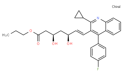 propyl (3R,5S)-7-[2-cyclopropyl-4-(4-fluorophenyl)quinolin-3-yl]-3,5-dihydroxyhept-6-enoate