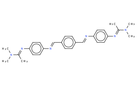 N\'-[4-[[4-[[4-[1-(dimethylamino)ethylideneamino]phenyl]iminomethyl]phenyl]methylideneamino]phenyl]-N,N-dimethylethanimidamide