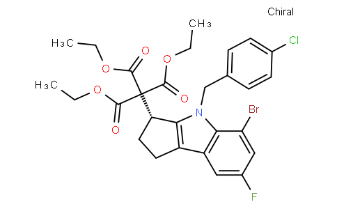 (R)-triethyl (5-broMo-4-(4-chlorobenzyl)-7-fluoro-1,2,3,4-tetrahydrocyclopenta[b]indol-3-yl)Methanetricarboxylate