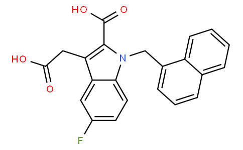 2-羧基-5-氟-1-(1-萘基甲基)-1H-吲哚-3-乙酸