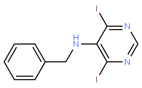 N-benzyl-4,6-diiodopyrimidin-5-amine