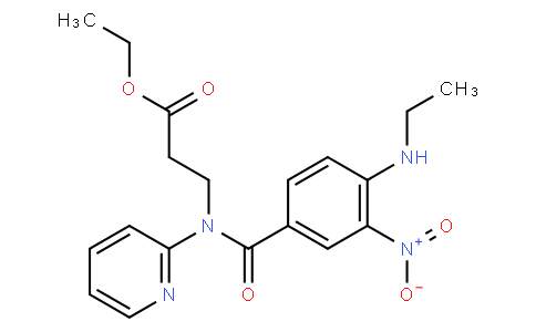 Ethyl 3-(4-(ethylamino)-3-nitro-N-(pyridin-2-yl)benzamido)propanoate