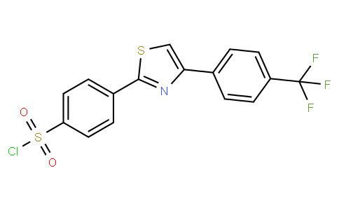 4-[4-[4-(trifluoromethyl)phenyl]-1,3-thiazol-2-yl]benzenesulfonyl chloride