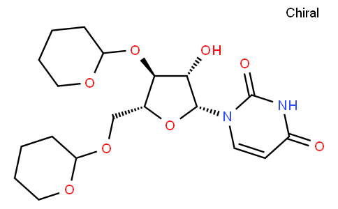 1-(2-hydroxy-3,5-di(O-tetrahydropyran-2-yl)β-D-arabinofuranosyl)uracil