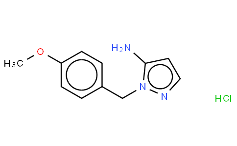 2-[(4-methoxyphenyl)methyl]pyrazol-3-amine,hydrochloride