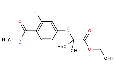 Ethyl N-[3-fluoro-4-(methylcarbamoyl)phenyl]-2-methylalaninate