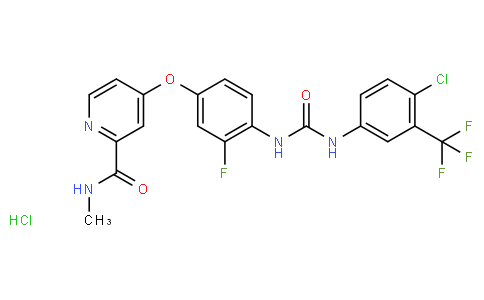 4-[4-[[4-chloro-3-(trifluoromethyl)phenyl]carbamoylamino]-3-fluorophenoxy]-N-methylpyridine-2-carboxamide hydrochloride