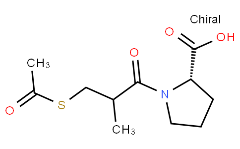 (2S)-1-(3-acetylsulfanyl-2-methylpropanoyl)pyrrolidine-2-carboxylic acid