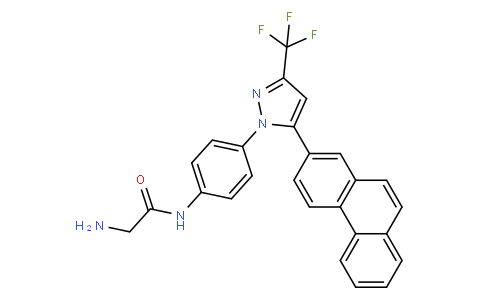 2-氨基-N-[4-[5-(2-菲基)-3-(三氟甲基)-1H-吡唑-1-基]苯基]乙酰胺