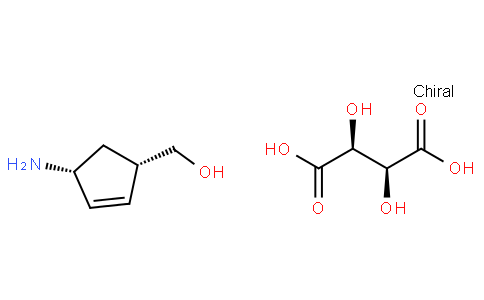 [(1S,4R)-4-aminocyclopent-2-en-1-yl]methanol,(2S,3S)-2,3-dihydroxybutanedioic acid