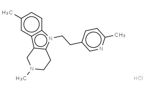 2,3,4,5-四氫-2,8-二甲基-5-[2-(6-甲基-3-吡啶基)乙基]-1H-吡啶并[4,3-b]吲哚二鹽酸鹽