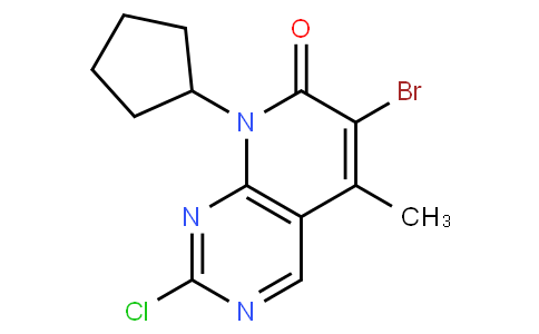 6-溴-2-氯-8-環(huán)戊基-5-甲基-吡啶并[2,3-D]嘧啶-7(8H)-酮