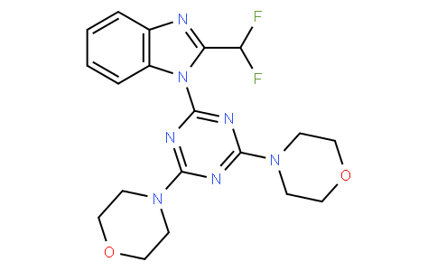 4-[4-[2-(difluoromethyl)benzimidazol-1-yl]-6-morpholin-4-yl-1,3,5-triazin-2-yl]morpholine