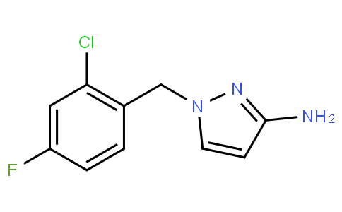 1-[(2-chloro-4-fluorophenyl)methyl]pyrazol-3-amine