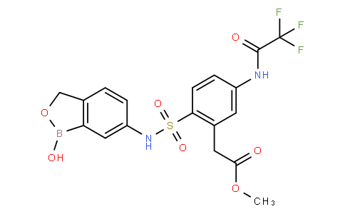 methyl 2-(2-(N-(1-hydroxy-1,3-dihydrobenzo[c][1,2]oxaborol-6-yl)sulfamoyl)-5-(2,2,2-trifluoroacetamido)phenyl)acetate