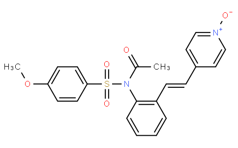 N-(4-methoxyphenyl)sulfonyl-N-[2-[(E)-2-(1-oxidopyridin-1-ium-4-yl)ethenyl]phenyl]acetamide