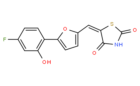 5-[[5-(4-氟-2-羥基苯基)-2-呋喃基]亞甲基]-2,4-噻唑烷二酮