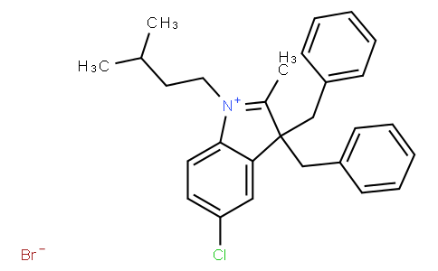 1-Isoamyl-2-methyl-3,3-dibenzyl-5-chloroindolium bromide