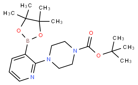 2-(4-(叔丁氧基羰基)哌嗪-1-基)吡啶-3-硼酸頻那醇酯