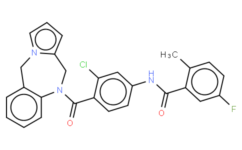 N-[3-chloro-4-(6,11-dihydropyrrolo[2,1-c][1,4]benzodiazepine-5-carbonyl)phenyl]-5-fluoro-2-methylbenzamide