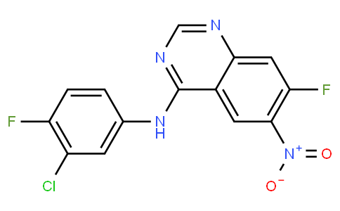 N-(3-Chloro-4-fluorophenyl)-7-fluoro-6-nitroquinazolin-4-amine