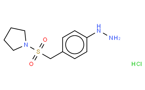 [4-(pyrrolidin-1-ylsulfonylmethyl)phenyl]hydrazine,hydrochloride