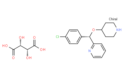 2-[(S)-(4-Chlorophenyl)(4-piperidinyloxy)methyl]pyridine (2R,3R)-2,3-dihydroxybutanedioate