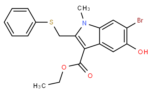 6-溴-5-羥基-1-甲基-2-(苯基硫甲基)吲哚-3-甲酸乙酯